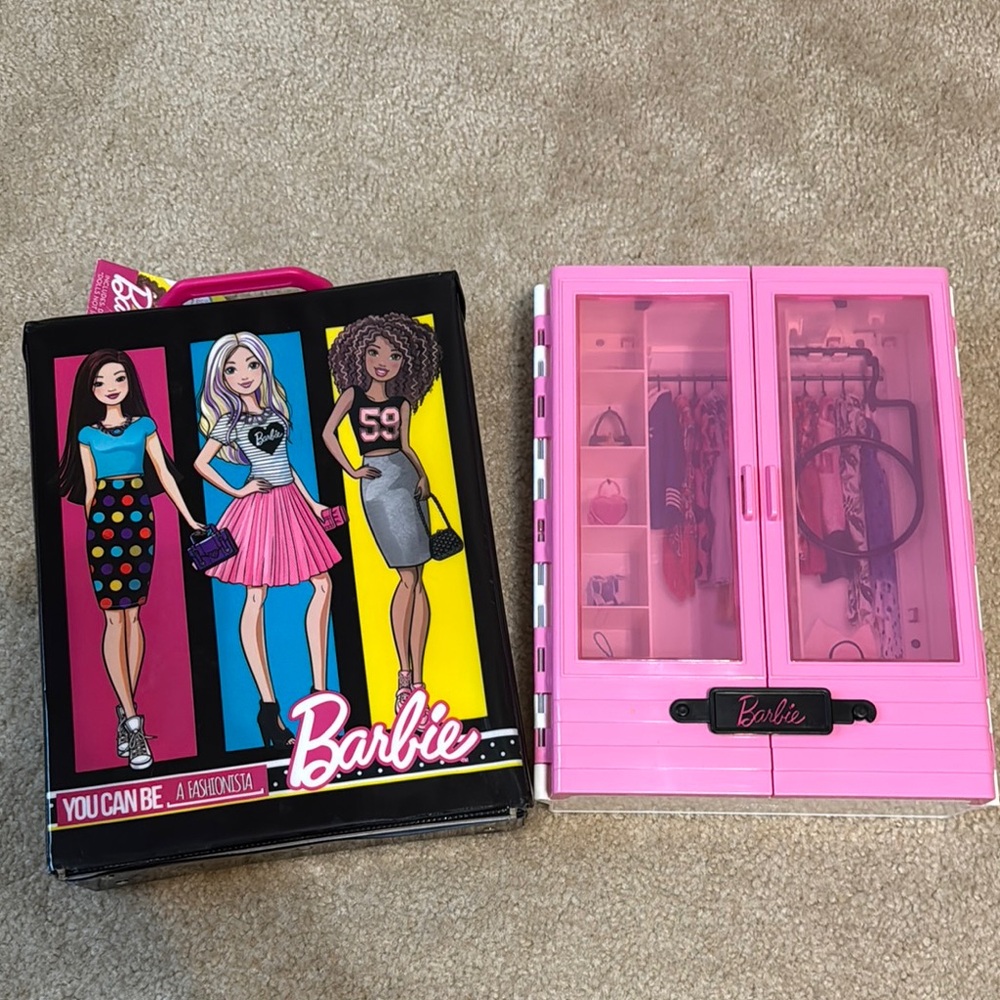 Barbie Fashion Closet with Pink Doors